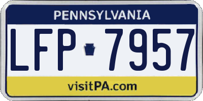 PA license plate LFP7957