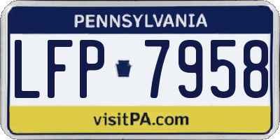 PA license plate LFP7958