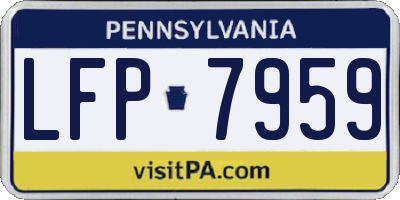 PA license plate LFP7959