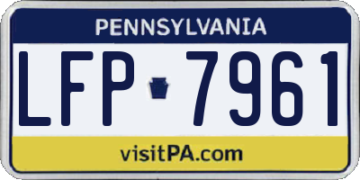 PA license plate LFP7961