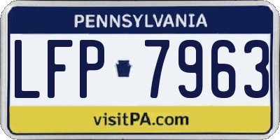 PA license plate LFP7963
