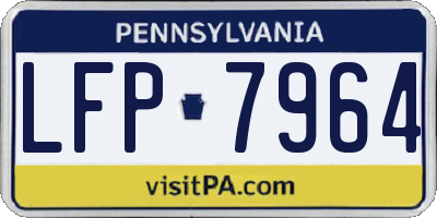 PA license plate LFP7964