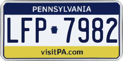 PA license plate LFP7982