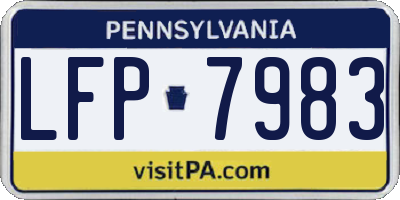 PA license plate LFP7983