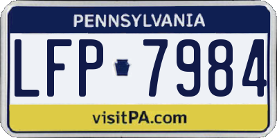 PA license plate LFP7984
