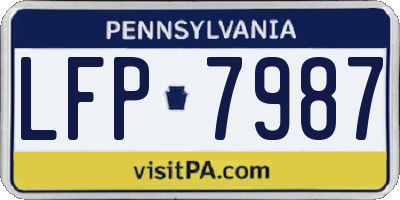 PA license plate LFP7987