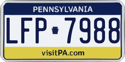 PA license plate LFP7988