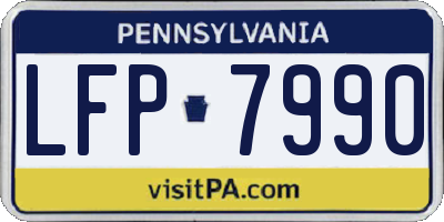 PA license plate LFP7990