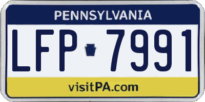 PA license plate LFP7991