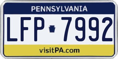 PA license plate LFP7992
