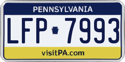 PA license plate LFP7993