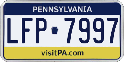 PA license plate LFP7997