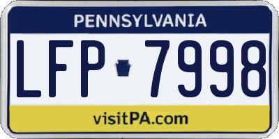 PA license plate LFP7998