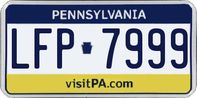 PA license plate LFP7999