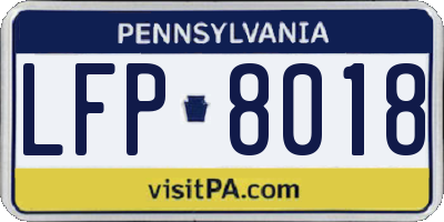PA license plate LFP8018