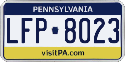 PA license plate LFP8023