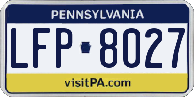 PA license plate LFP8027