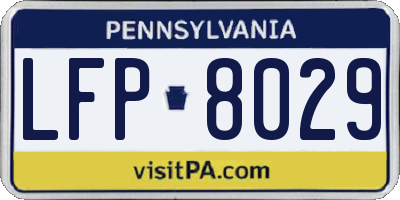 PA license plate LFP8029