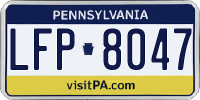 PA license plate LFP8047
