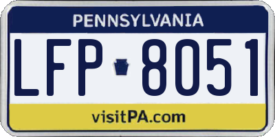 PA license plate LFP8051