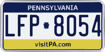 PA license plate LFP8054