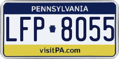 PA license plate LFP8055