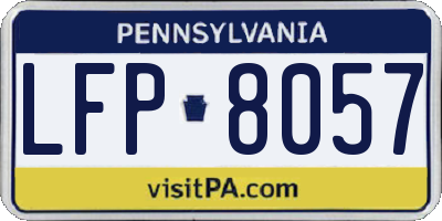 PA license plate LFP8057
