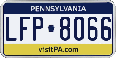 PA license plate LFP8066