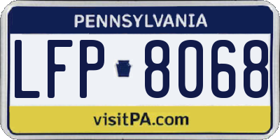 PA license plate LFP8068