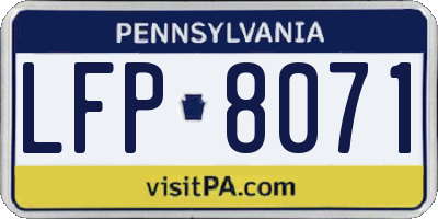 PA license plate LFP8071