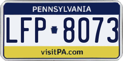 PA license plate LFP8073
