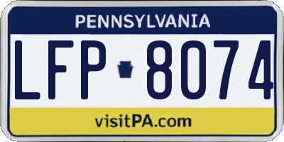 PA license plate LFP8074