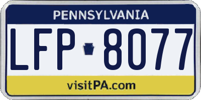 PA license plate LFP8077