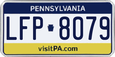 PA license plate LFP8079