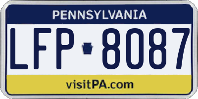 PA license plate LFP8087