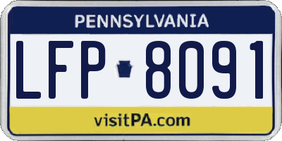 PA license plate LFP8091