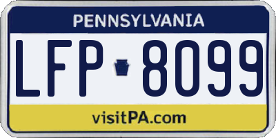 PA license plate LFP8099
