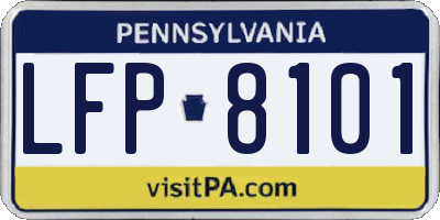 PA license plate LFP8101
