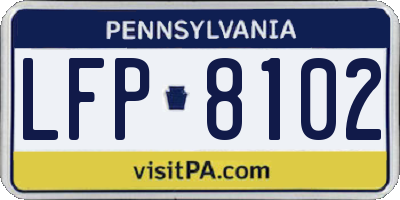 PA license plate LFP8102