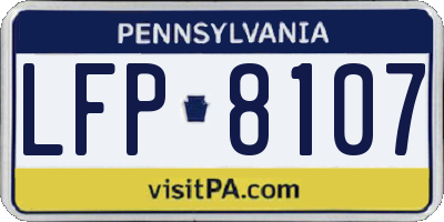 PA license plate LFP8107