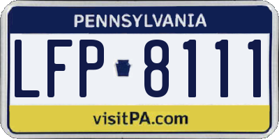 PA license plate LFP8111