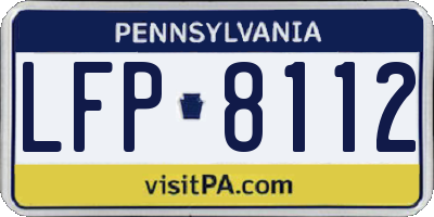 PA license plate LFP8112