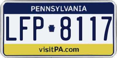 PA license plate LFP8117