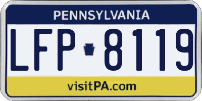 PA license plate LFP8119