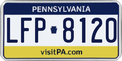 PA license plate LFP8120
