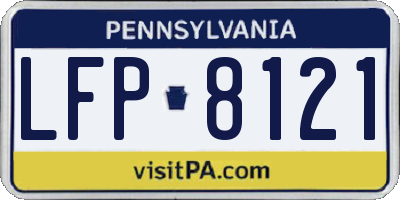 PA license plate LFP8121