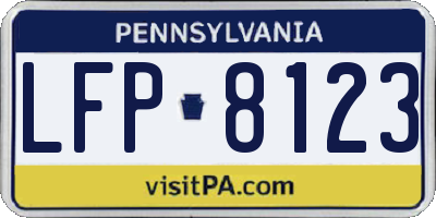 PA license plate LFP8123