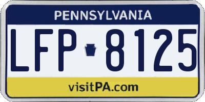 PA license plate LFP8125