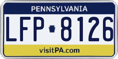 PA license plate LFP8126