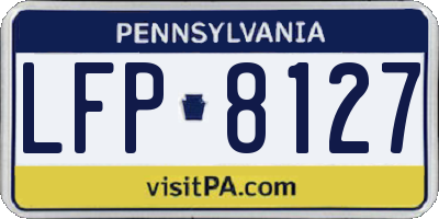 PA license plate LFP8127